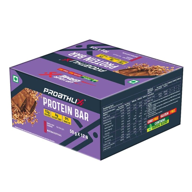 Proathlix Protein Bar(15g Protein), 12 bar(s) Fruit & Nut