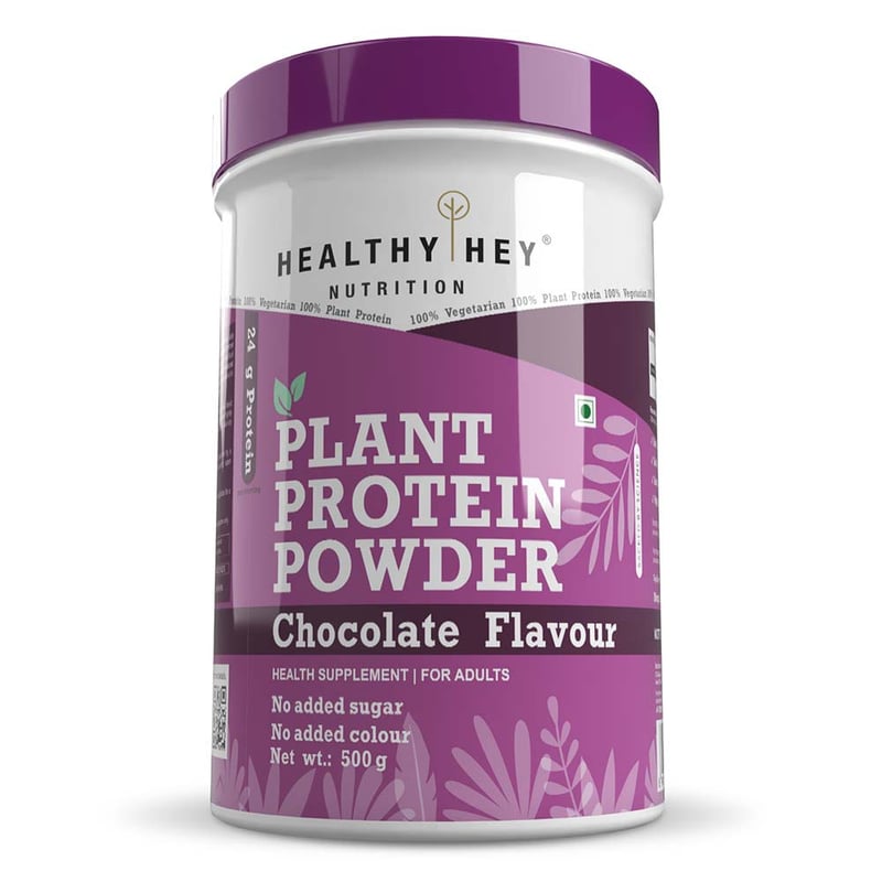 HealthyHey Nutrition Plant Protein Powder, 1.1 lb Chocolate