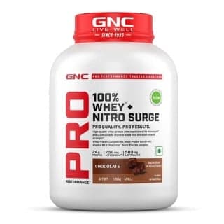 GNC Pro Performance 100% Whey + Nitro Surge, 4 lb Chocolate