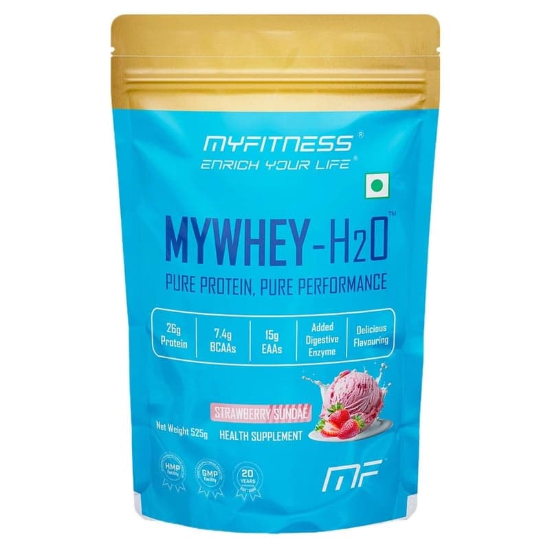 Myfitness By Paradise MYWHEY-H2O, 1.16 lb Strawberry Sundae