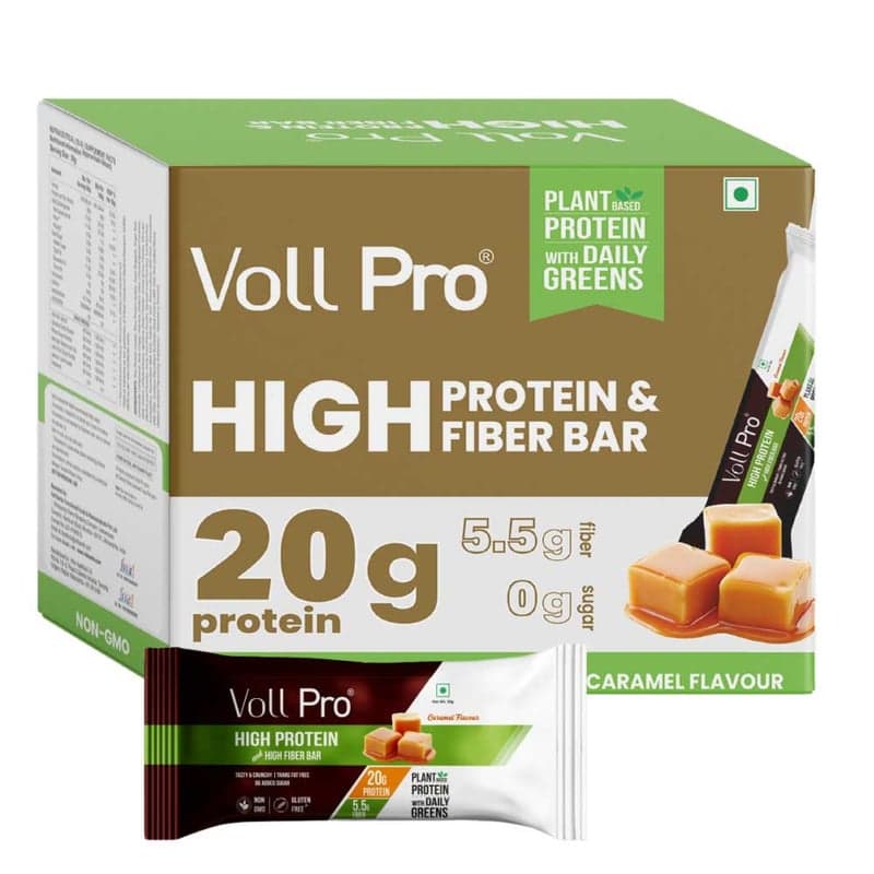 Voll Pro High Protein & Fiber Bar, 3 bar(s) Caramel (20g Protein)