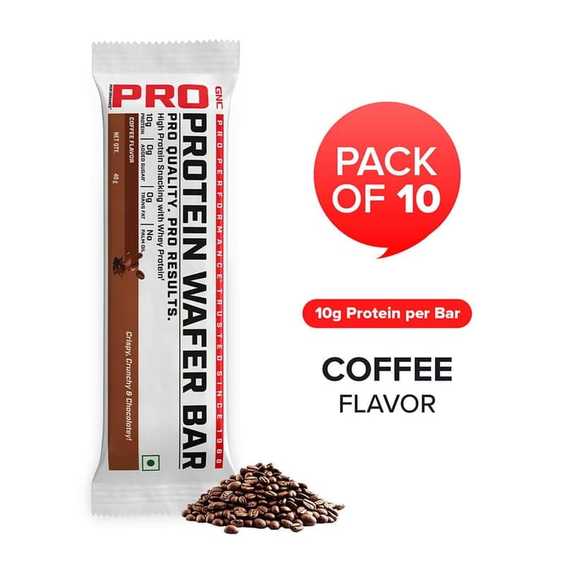 GNC Pro Performance Protein Wafer Bar, 10 bar(s) Coffee
