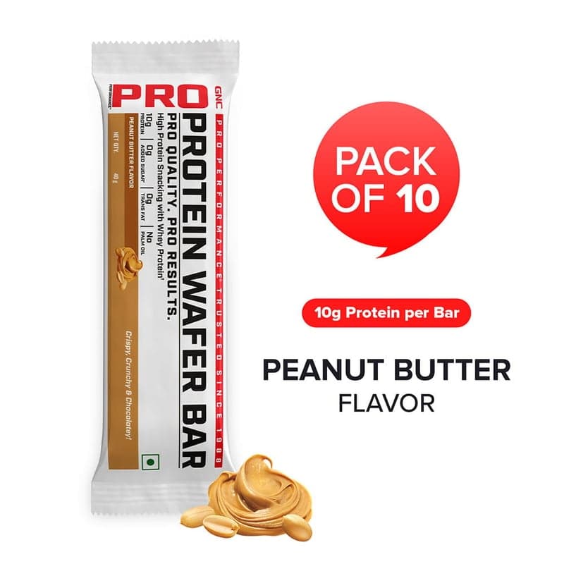 GNC Pro Performance Protein Wafer Bar, 10 bar(s) Peanut Butter