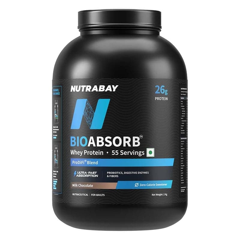 Nutrabay BioAbsorb Whey Protein, 4.4 lb Milk Chocolate