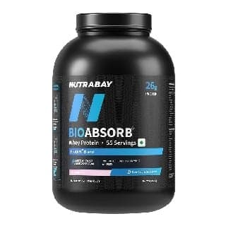 Nutrabay BioAbsorb Whey Protein, 4.4 lb Strawberry
