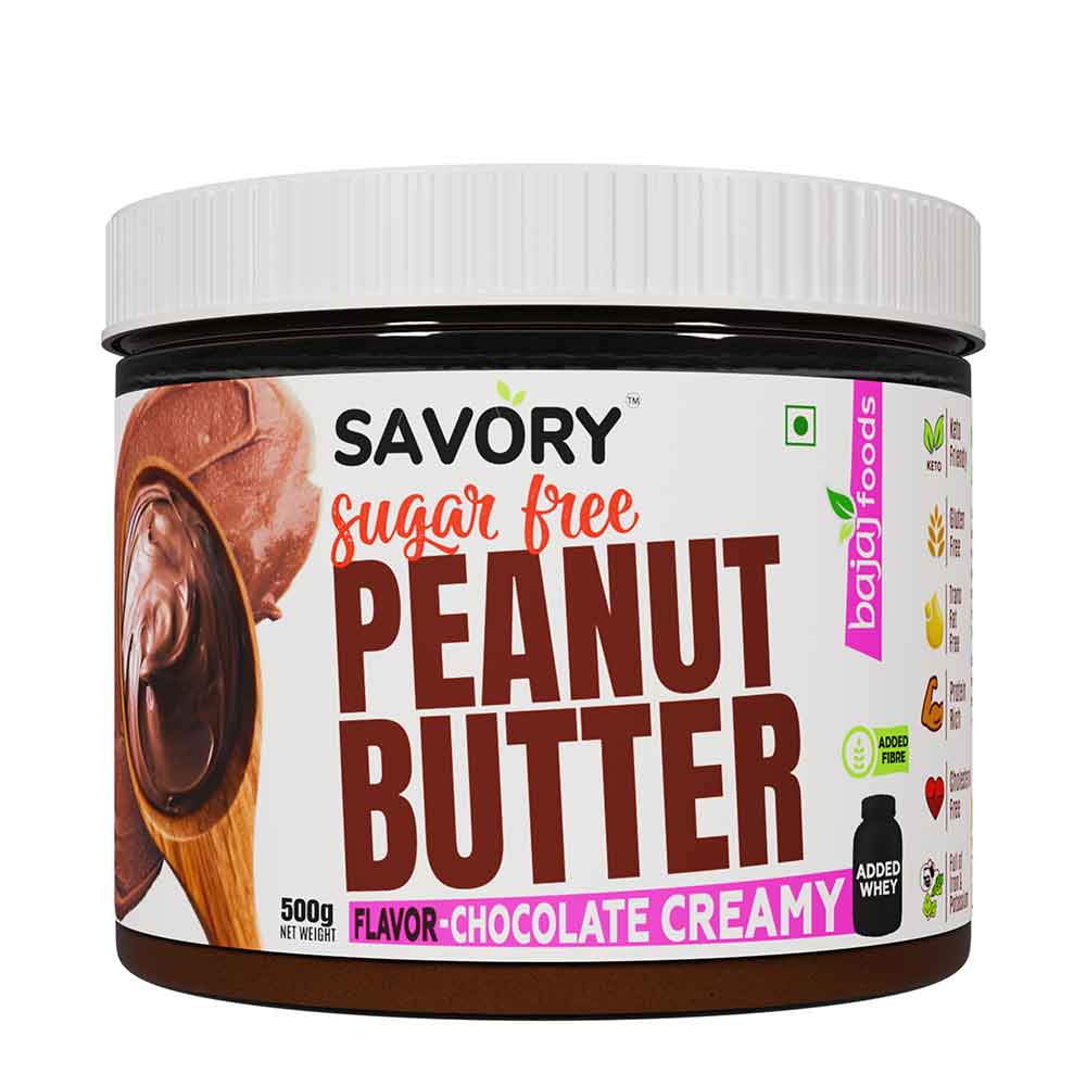 Savory Sugar Free Peanut Butter, 500 g Chocolate Creamy