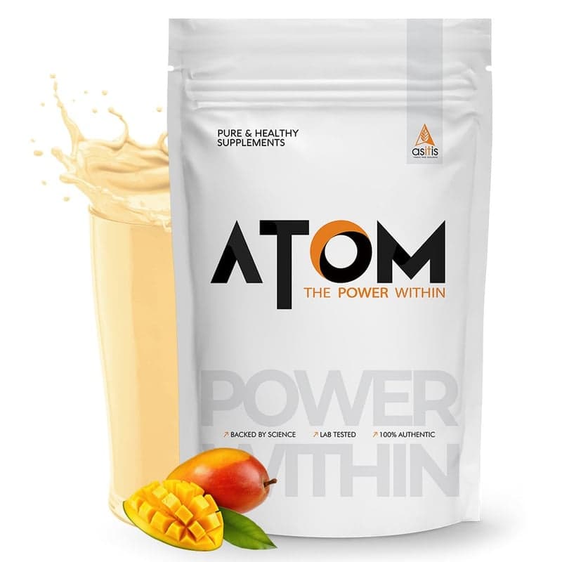 AS-IT-IS Nutrition ATOM Plant Protein Complex, 2.2 lb Mango Fusion