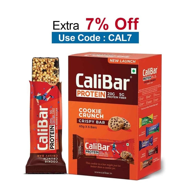 Calibar Protein Bar 20g Protein, 6 bar(s) Cookie Crunch