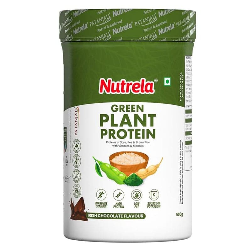 Nutrela Green Plant Protein, 1.1 lb Irish Chocolate