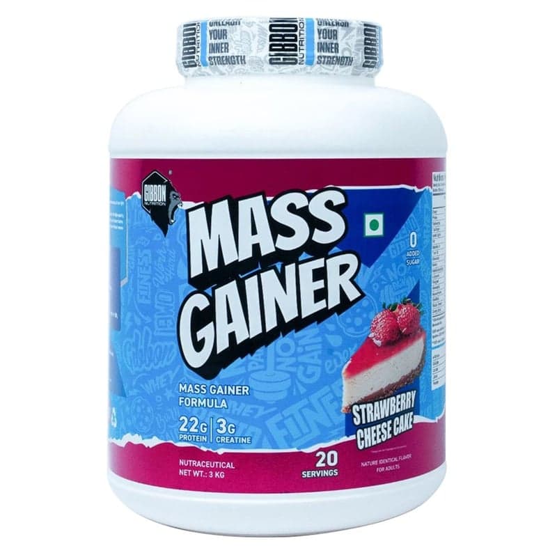Gibbon Nutrition Mass Gainer, 6.6 lb Strawberry Cheese Cake