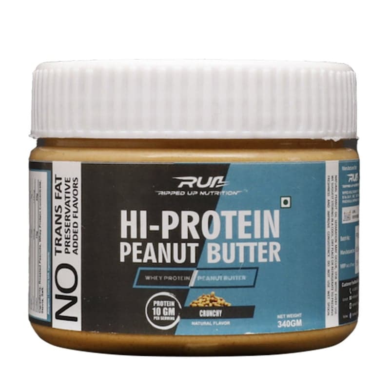 Ripped Up Nutrition Hi Protein Peanut Butter, 0.340 kg Crunchy