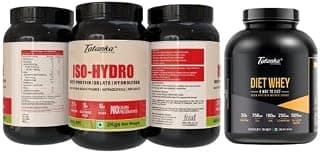 TATANKA NUTRITON Iso Hydro Whey Protein | 27G Isolate & Hydrolyzed Proteein | (2Kgs, Mango Ripe) And Diet Whey Protein | Added Digestive Enzymes & Multivitamins 2Kg (Chocolate Therapy)