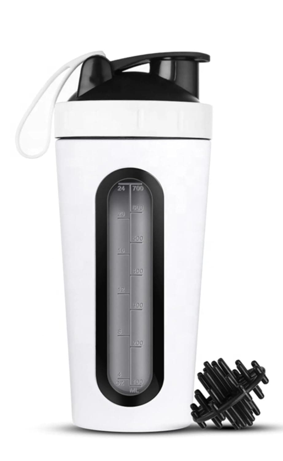 Steel Shaker Bottle for Protein Shake, Gym Bottle For Men Protein Shaker Bottle For Gym Shaker Bottle Leak Proof Bottle -White 850 ml (Pack Of 950 ml)