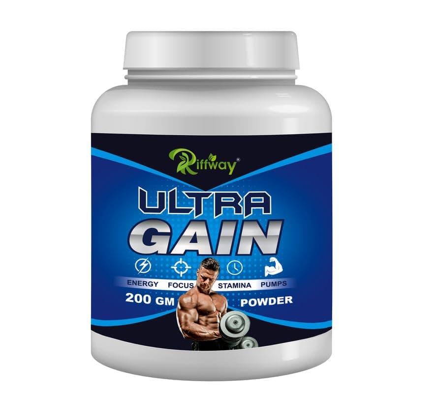 Ultra Gain Weight Gain Powder Real Muscle Mass Gainer For Body Builders & Athlets| Improves Performance | Weight Gainer For/Mass Muscles Protein Formula|Weight Gain Ayurvedic Powder| 200gm