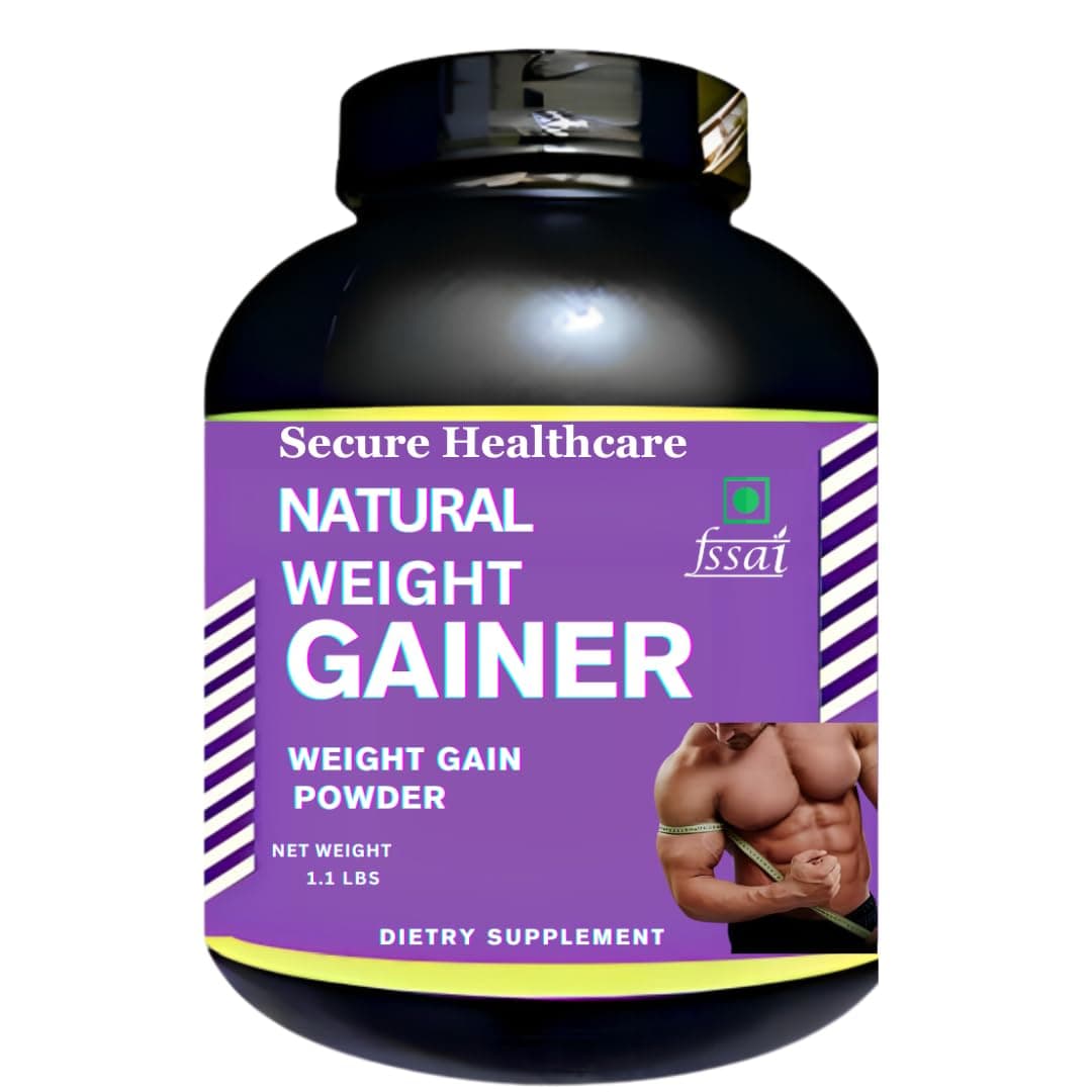 Natural Weight Gainer | Body Growth Strength | Muscle Gainer | Proteins | Whey Supplement | Weight Gain Powder | Flavor Chocolate | Pack of 1 | 500g | Protein