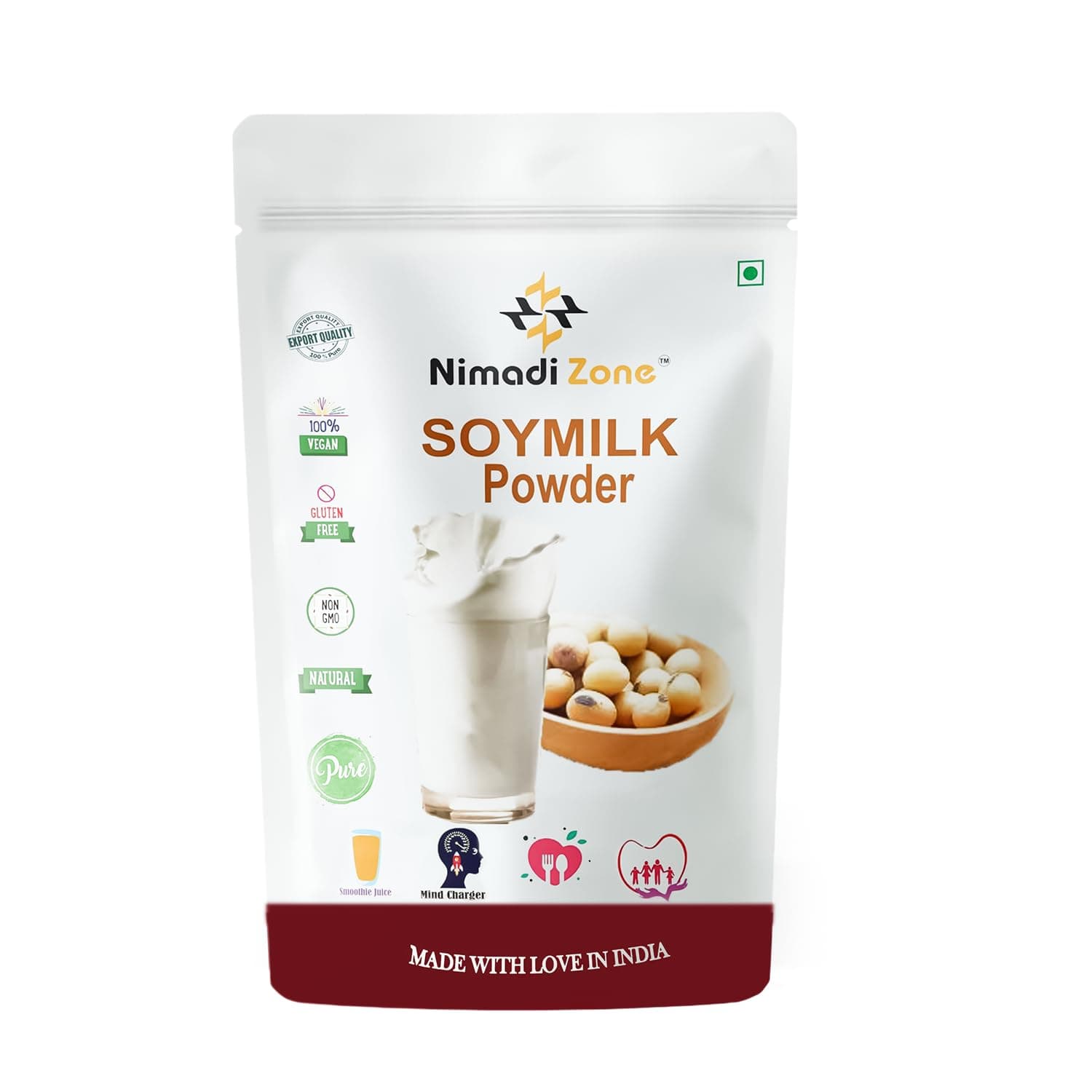 Soya Milk Powder | High in Protein | Vegan | Non-GMO - 500 GM by Nimadi Zone
