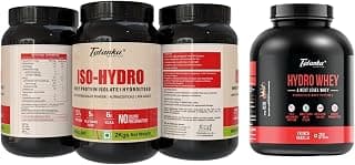TATANKA NUTRITON Iso Hydro Whey Protein | 27G Isolate & Hydrolyzed Proteein | (2Kgs, Mango Ripe) And 25G Hydrolyzed Whey Protein Isolates With Stevia & Probiotics 2Kg (French Vanilla)