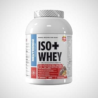 ISO+ Whey Isolate Protein Powder 27g | Protein, 10.4g EAAs, 4.9g BCAAs | With HMB, Colostrum & Probiotics | Zero Sugar | Fast Absorption | Muscle Recovery Formula (2kg, Chocolate Almond)