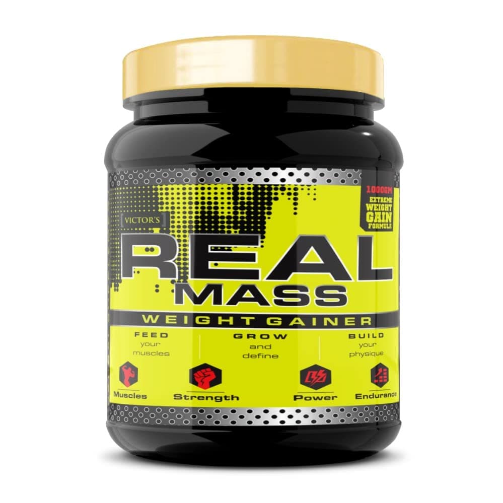 Real Mass Weight Gainer Whey Protein Whole Milk Powder With Vitamins And Minerals For Weight Gain - 1000Gm