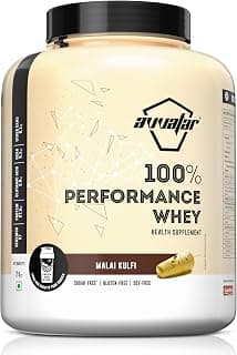 avvatar PERFORMANCE WHEY PROTEIN | 2Kg | Malai Kulfi Flavour | 27.5g protein | 57 servings