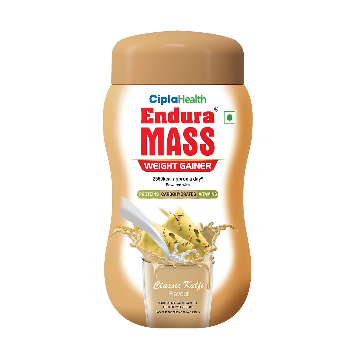 Endura Mass Weight Gainer Powder 550 G Kulfi Flavour | Unique Blend Of 3 Sources Of Protein, Carbs, Vitamins & Essential Minerals | Ideal For Children Above 10 Years, Men, Women & Athletes