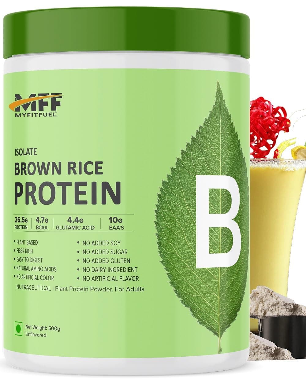 MyFitFuel Plant Brown Rice Protein, 500g (Unflavored)