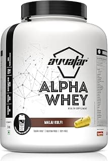 avvatar ALPHA WHEY PROTEIN | 2Kg | Malai Kulfi Flavour | 25g Protein | 50 Servings