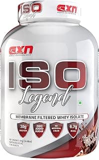 Greenex Nutrition (GXN) Iso Legend 2 kg Whey Protein Powder | 30g Protein | Whey Protein Isolate | Lean Muscle Gain | Gourmet Chocolate | Low Carb & Fat | 56 Servings