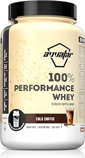 avvatar PERFORMANCE WHEY PROTEIN | 1Kg | Cold Coffee Flavour | 25g Protein | 29 Servings