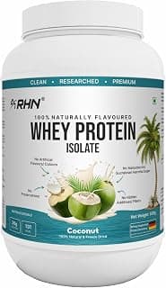 RHN 100% Whey Protein Isolate 500 GM (Coconut) 25g Protein, Muscle Growth, Improve Strength, Faster Muscle Recovery, Germany Imported, Boost Energy, Ideal for Diabetic and Lactose Intolerant People