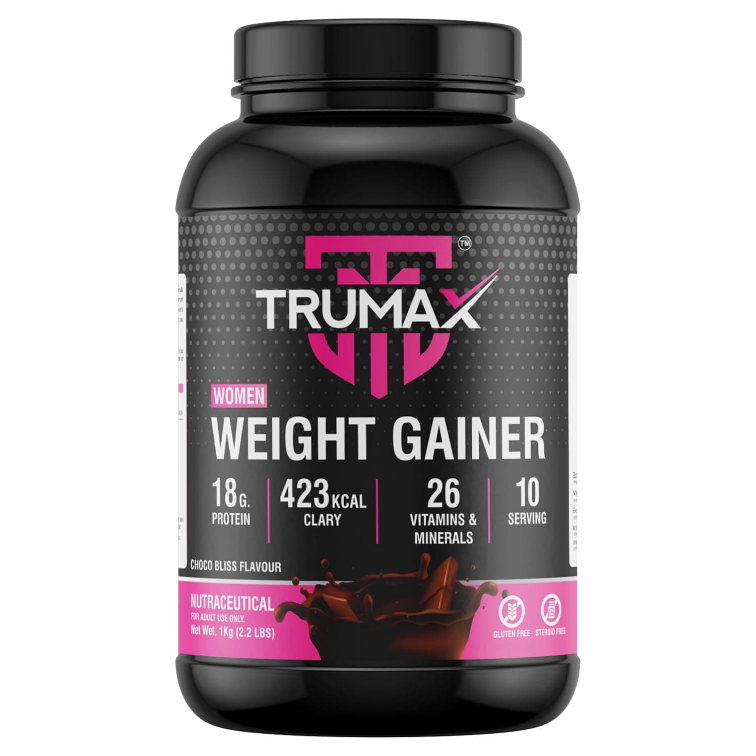 Women Weight Gainer | 1kg | 18g Protein & 423 Calories for Muscle Growth with 26 Minerals & Vitamins | Whey Protein | Reduces Muscle Breakdown & Boosts Endurance | Choco Bliss