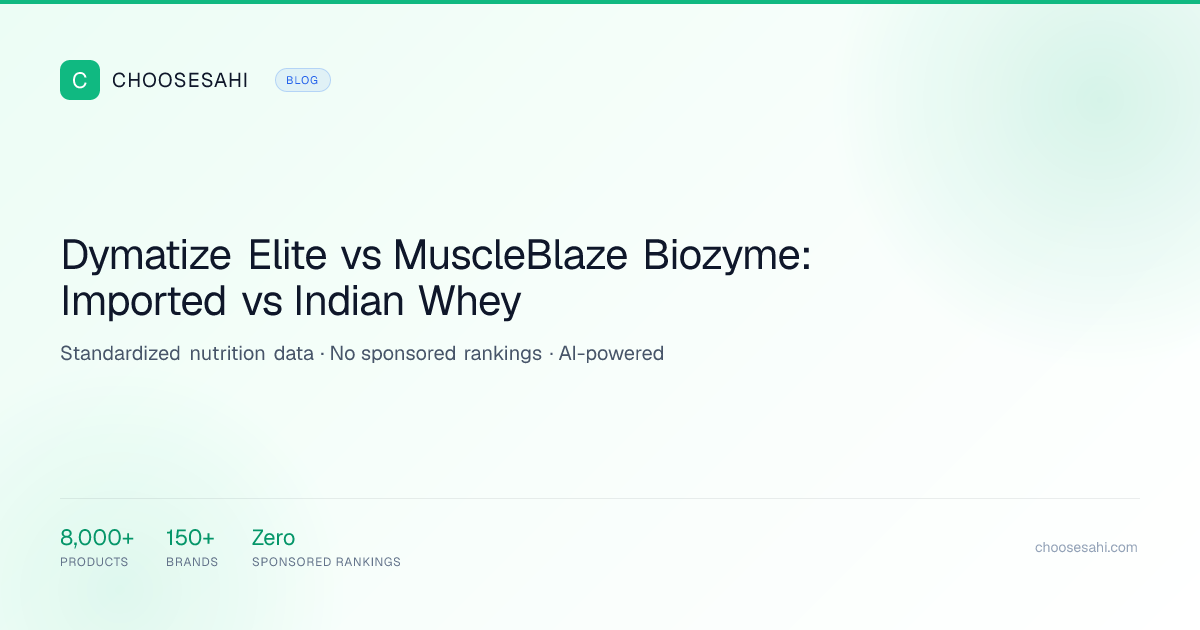 Dymatize Elite vs MuscleBlaze Biozyme: Imported vs Indian Whey