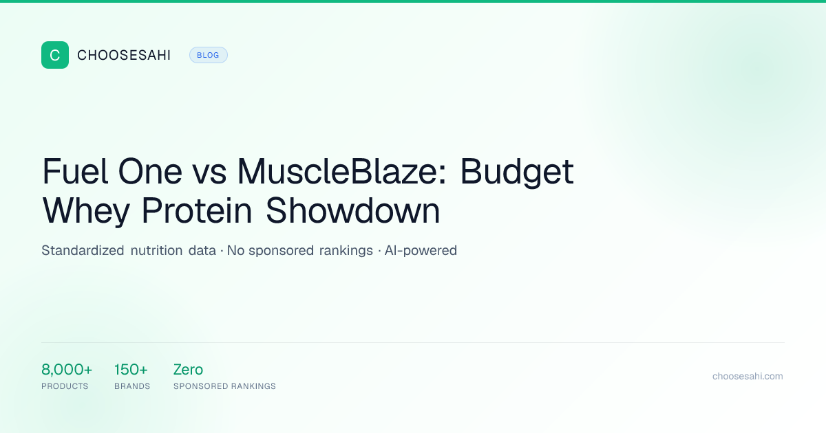 Fuel One vs MuscleBlaze: Budget Whey Protein Showdown